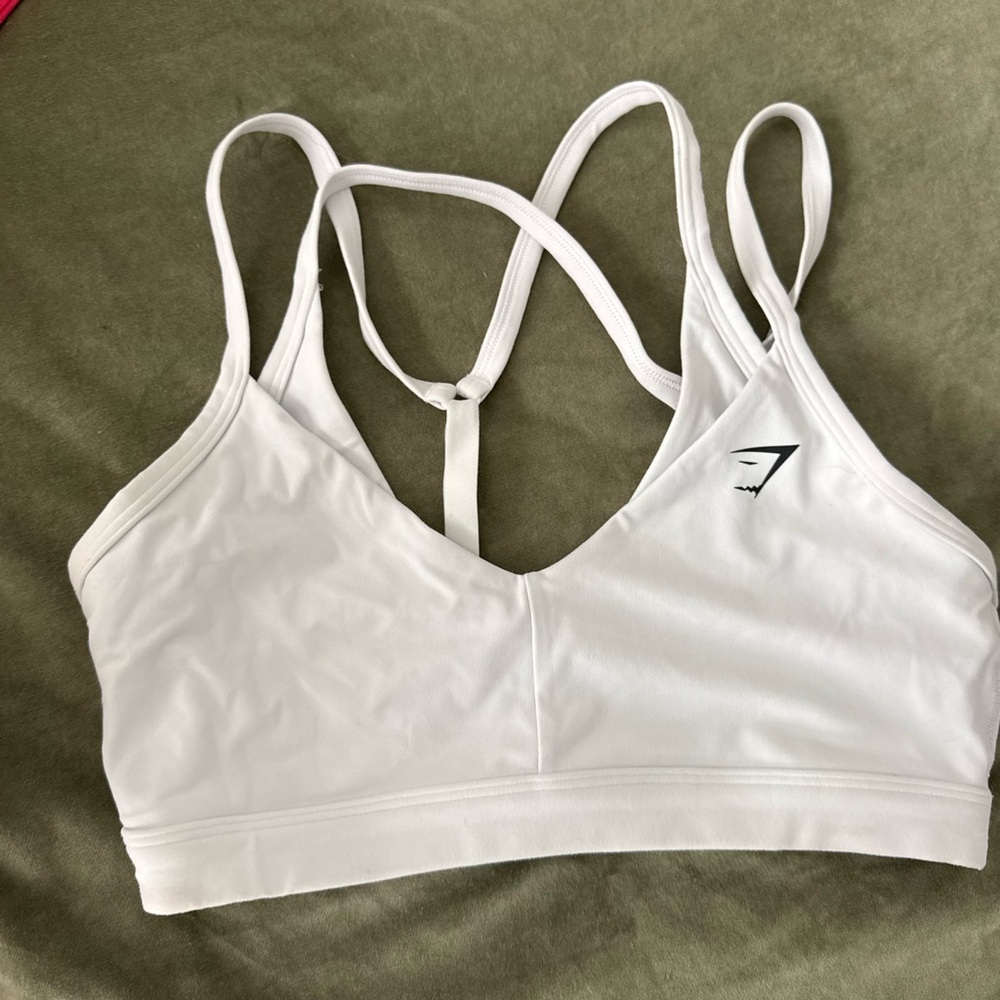 Gymshark White Strappy Sports Bra